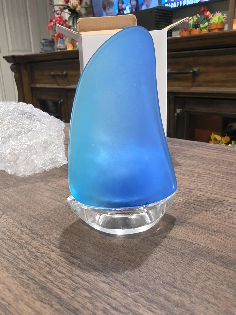 Blue Glass Sail Tealight Candle Holder - Home Accents - Box Of 9